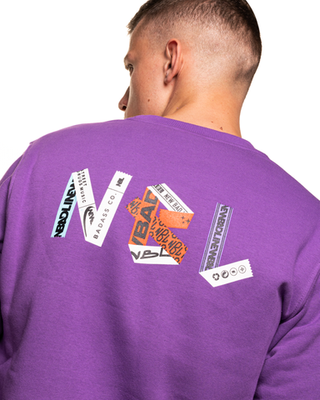BLUZA BEZ KAPTURA STICKERS VIOLET