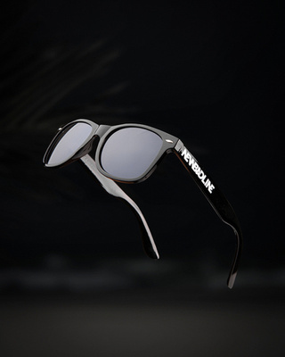 OKULARY CLASSIC BLACK FLASH BLACK / WHITE 002