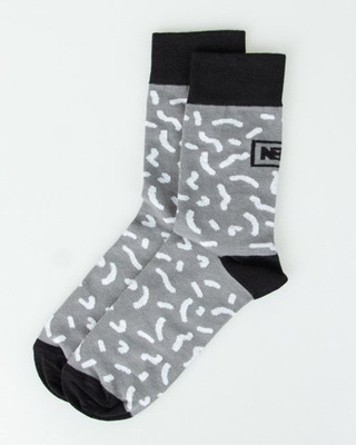 SKARPETKI DŁUGIE PATTERN GREY