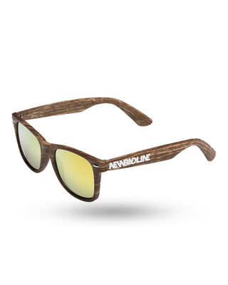 OKULARY CLASSIC WOOD BROWN MAT YELLOW MIRROR 01-42