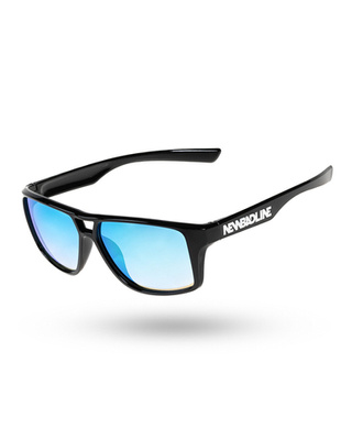 OKULARY HOLLOW BLACK FLASH BLUE MIRROR 00-615