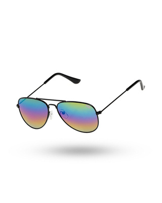 OKULARY DZIECIĘCE SLIDE BLACK FLASH RAINBOW 00-558