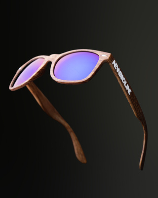 OKULARY CLASSIC WOOD GREEN / VIOLET MIRROR 01-174