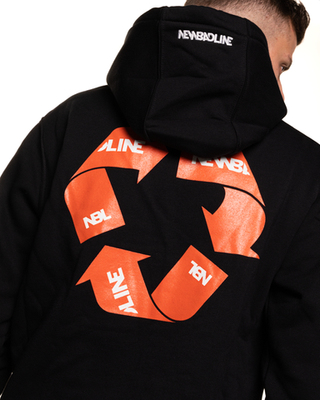 BLUZA Z KAPTUREM SIGN BLACK