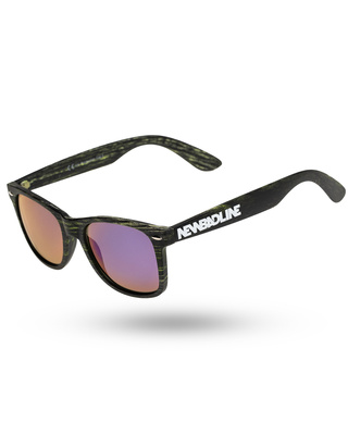 OKULARY CLASSIC GREEN WOOD GREEN / VIOLET MIRROR 01-172