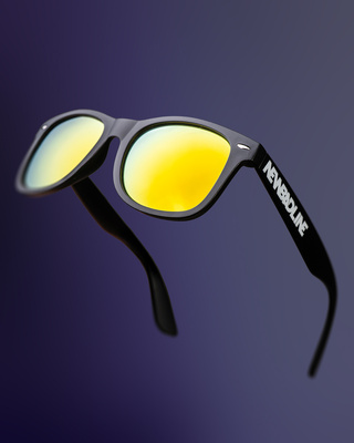 OKULARY CLASSIC BLACK MAT RED MIRROR 01-163