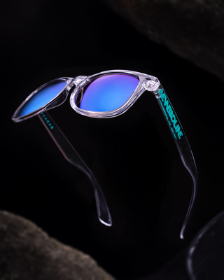 OKULARY CLASSIC CLEAR FLASH GREEN MIRROR 01-179