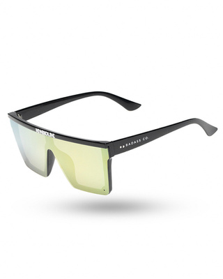 OKULARY ONE GLASS BLACK FLASH YELLOW MIRROR 01-80