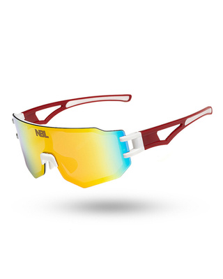 OKULARY DUSK WHITE / RED MAT RED MIRROR 01-107