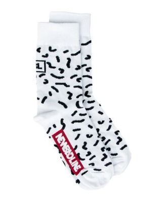 SKARPETKI DŁUGIE PATTERN WHITE