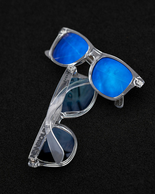 OKULARY CLASSIC CLEAR FLASH BLUE MIRROR 01-17