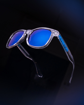 OKULARY CLASSIC CLEAR FLASH BLUE MIRROR 01-178