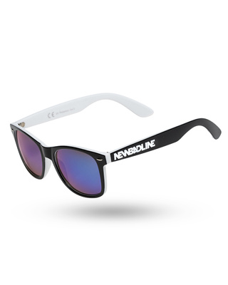 OKULARY CLASSIC INSIDE BLACK / WHITE FLASH GREEN / VIOLET MIRROR 01-176