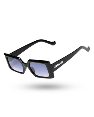 OKULARY SMALL NARROW BLACK FLASH NAVY 01-65