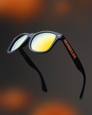 OKULARY CLASSIC BLACK / RED MAT RED MIRROR 01-166