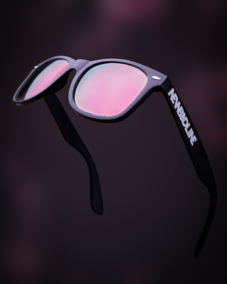 OKULARY CLASSIC BLACK MAT PINK MIRROR 01-05